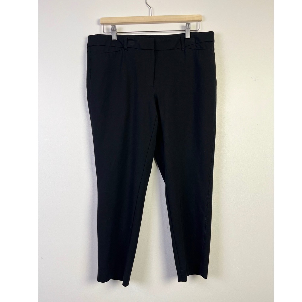 White House Black Market Officecore Black Slim Ankle Pants‎ Women's Size 14R